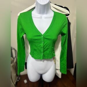 OGL cropped button cardigan